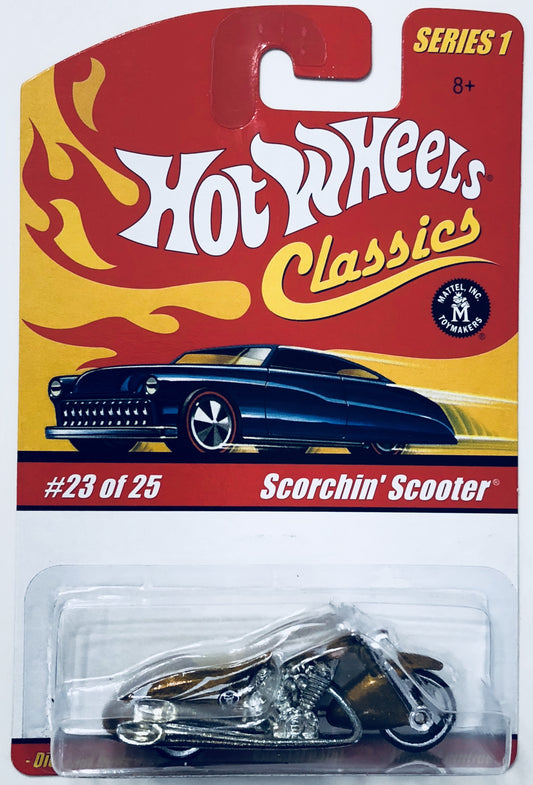 Hot Wheels 2005 - Classics Series 1 # 23/25 - Scorchin' Scooter - Spectraflame Brown - Metal/Metal