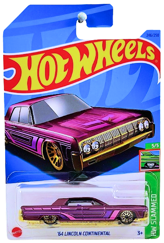 Hot Wheels 2023 - Collector # 246/250 - HW Slammed 05/05 - '64 Lincoln Continental - Metalflake Magenta - IC