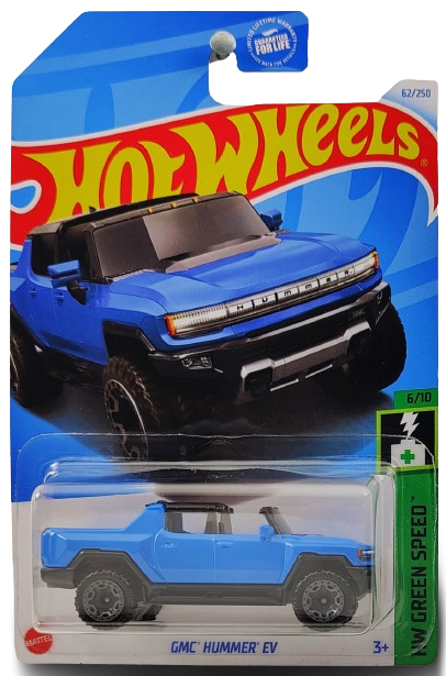 Hot Wheels 2024 - Collector # 062/250 - HW Green Speed 6/10 - GMC Hummer EV - Blue - USA Card