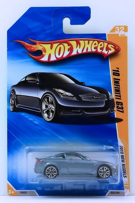 Hot Wheels 2010 - Collector # 032/240 - New Models 32/44 - '10 Infiniti G37 - Metallic Steel Blue - USA Card