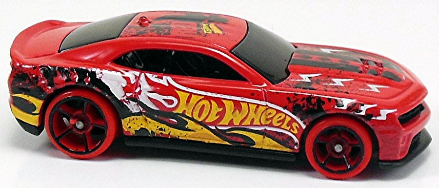 Hot Wheels 2013 - Collector # 192/250 - HW Showroom / HW Garage - '12 Camaro ZL1 - Red - Red Tires - USA Card