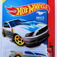 Hot Wheels 2014 - Collector # 161/250 - HW Race / Track Aces - '13 Ford Mustang GT - Silver - USA 'WIN' Card