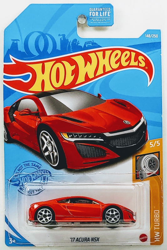 Hot Wheels 2021 - Collector # 148/250 - HW Turbo 5/5 - '17 Acura NSX - Red - USA Card