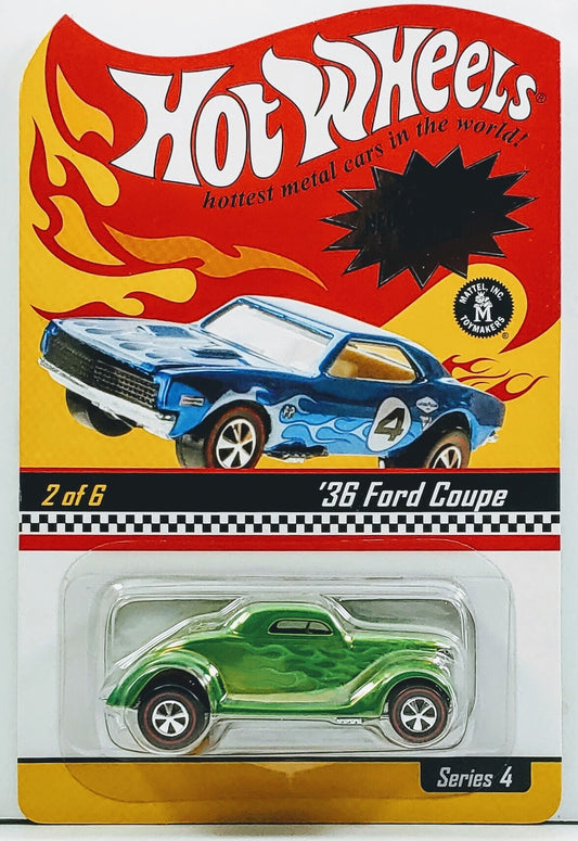 Hot Wheels 2005 - HWC / RLC - Neo-Classics Series 4 # 2/6 - '36 Ford Coupe - Spectrflame Green - Metal/Metal & Neo-Classic Redlines - Limited to 11,000