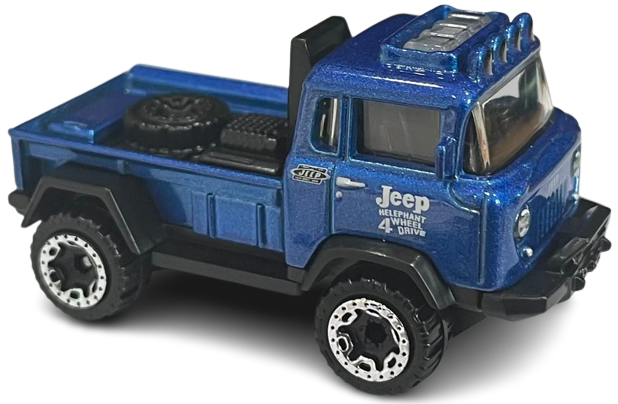 Hot Wheels 2023 - Collector # 218/250 - Baja Blazers 06/10 - New Models - '57 Jeep FC - Metalflake Blue - USA