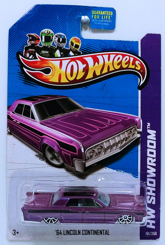 Hot Wheels 2013 - Collector # 191/250 - HW Showroom / HW Garage - '64 Lincoln Continental - Purple / Scallops - USA Card - KMart Exclusive