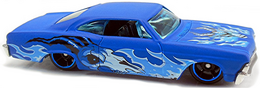 Hot Wheels 2008 - Collector # 058/172 - Hot Wheels Stars 18/36 - '65 Chevy Impala - Matte Blue - IC