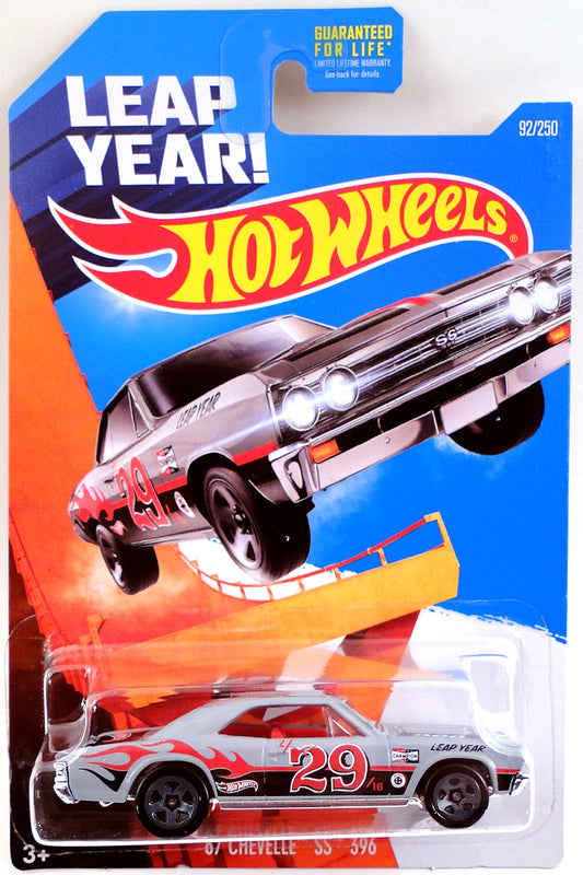 Hot Wheels 2016 - Leap Year / Collector 092/250 - '67 Chevelle SS 396 - Gray - USA 'LEAP YEAR!' Card