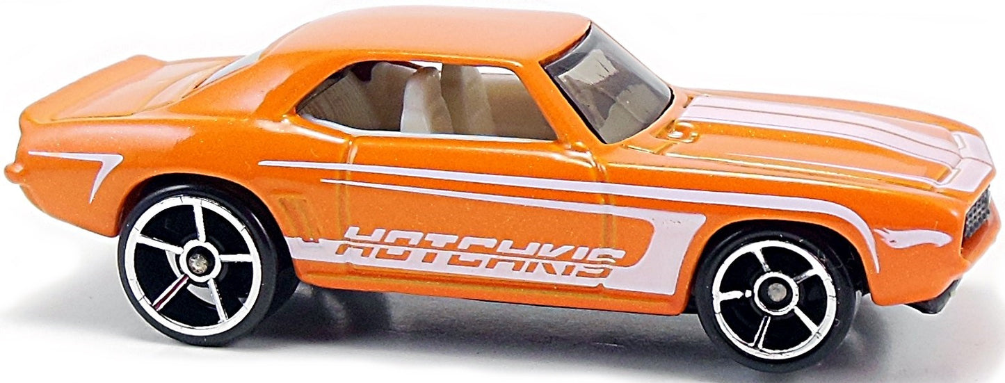 Hot Wheels 2009 - Collector # 077/190 - Muscle Mania 1/10 - '69 Camaro - Orange / Hotchkis - USA Card