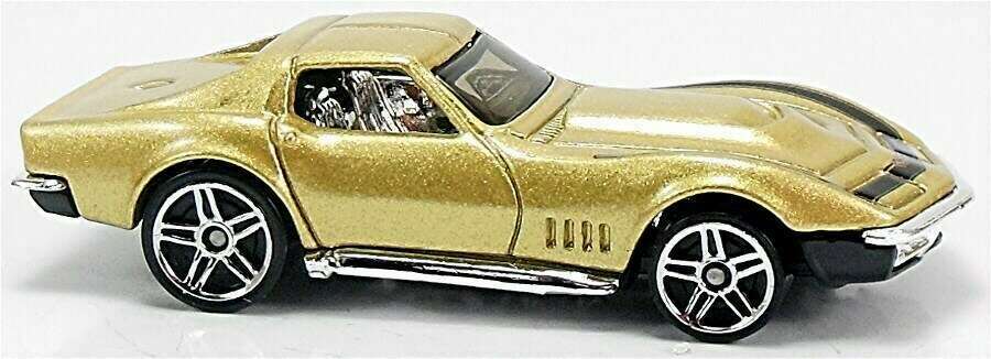 Hot Wheels 2006 - Collector # 007/223 - First Editions 7/38 - '69 Corvette - Gold - PR5 Wheels - USA Card