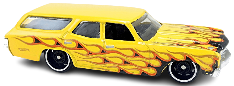 Hot Wheels 2019 - Collector # 056/250 - HW Flames 3/10 - '70 Chevelle SS Wagon - Yellow - FSC
