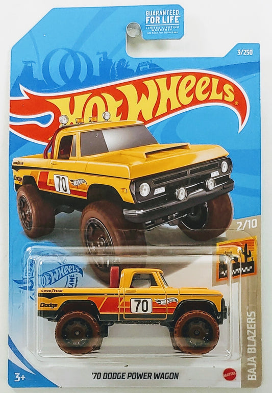 Hot Wheels 2021 - Collector # 003/250 - Baja Blazers 2/10 - '70 Dodge Power Wagon - Yellow - USA