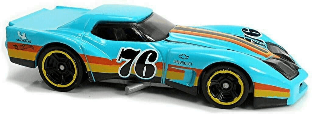Hot Wheels 2020 - Collector # 034/250 - HW Race Day # 4/10 - '76 Greenwood Corvette - Turquoise - USA