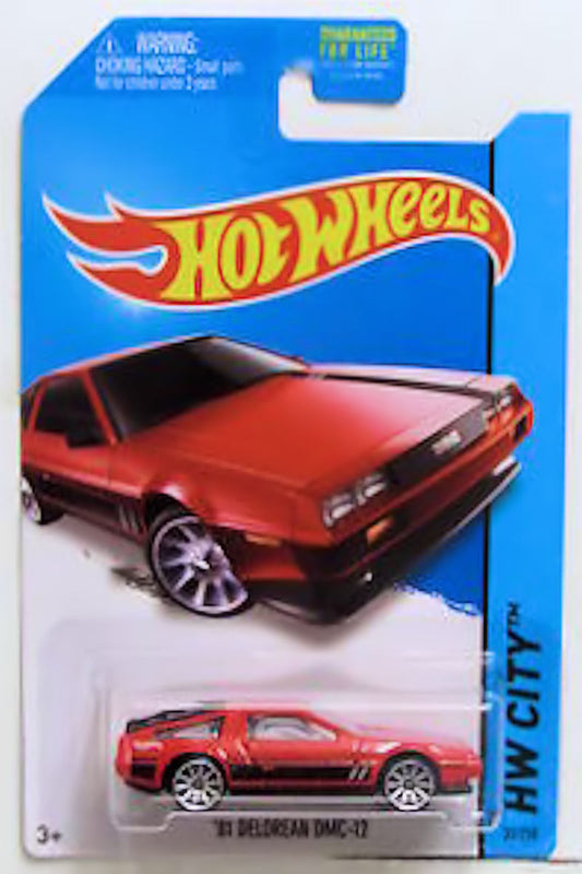 Hot Wheels 2014 - Collector # 033/250 - HW City / Speed Team - '81 Delorean - Red - USA Card