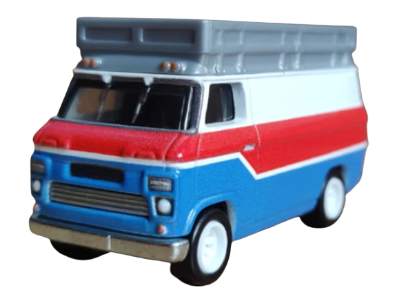 Hot Wheels 2023 - Premium / Car Culture / Team Transport # 55 - '70 Rover P6 Group 2, HW Rally Hauler & HW Rally Trailer - Red, White & Blue - Metal/Metal & Real Riders