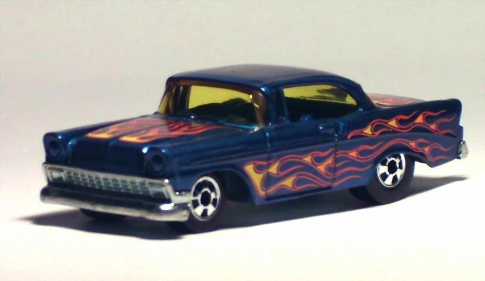 Hot Wheels 2012 - The Hot Ones - '56 Chevy - Blue - Basic Wheels - Lightning Fast Metal Racers