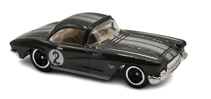 Hot Wheels 2023 - Collector # 216/250 - Then And Now 05/10 - '62 Corvette - Metalflake Gray - IC