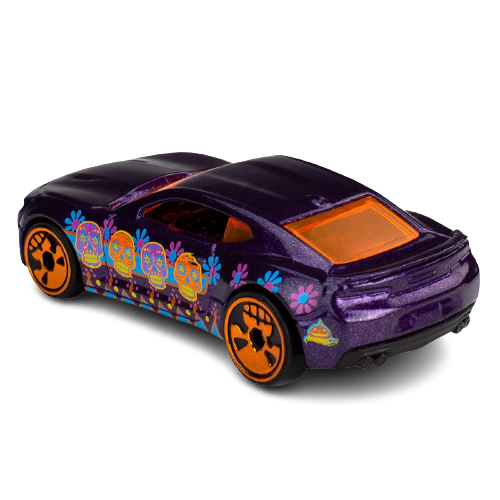 Hot Wheels 2023 - Halloween Series 03/05 - '16 Camaro SS - Metalflake Purple - Día de Los Muertos (Day of the Dead) - Grocery Store Exclusive