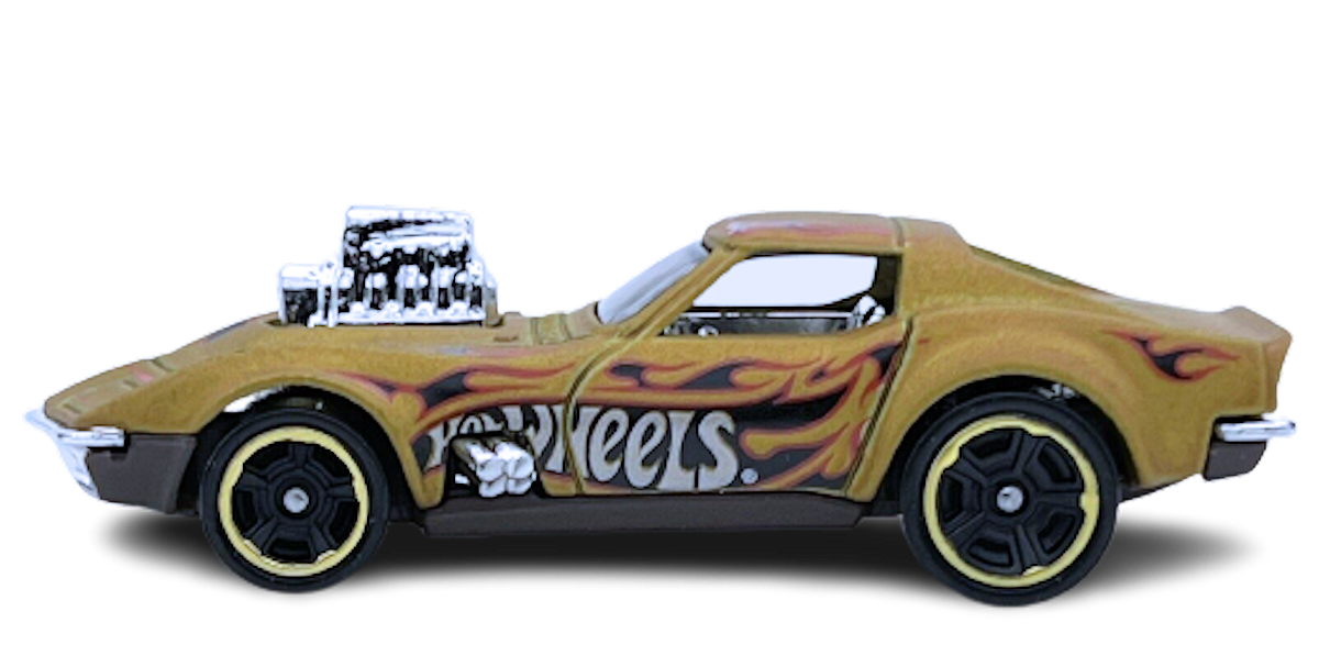 Hot Wheels 2023 - Collector # 139/250 - HW Dream Garage 5/5 - '68 Corvette - Gas Monkey Garage - Satin Gold - IC