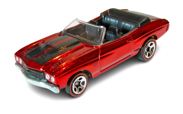 Hot Wheels 2006 - Classics Series 2 # 01/30 - 1970 Chevelle Convertible - Spectraflame Red - Black Stripes - 5 Spokes with Red Lines - Metal/Metal