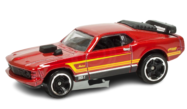 Hot Wheels 2012 - Collector # 118/247 - Muscle Mania - Ford 8/10 - '70 Ford Mustang MACH I - Red - USA