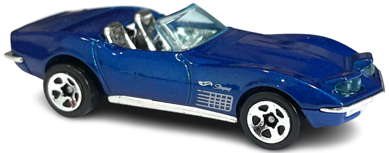 Hot Wheels 2023 - Collector # 132/250 - Roadsters 08/10 - '72 Stingray Convertible - Blue - IC