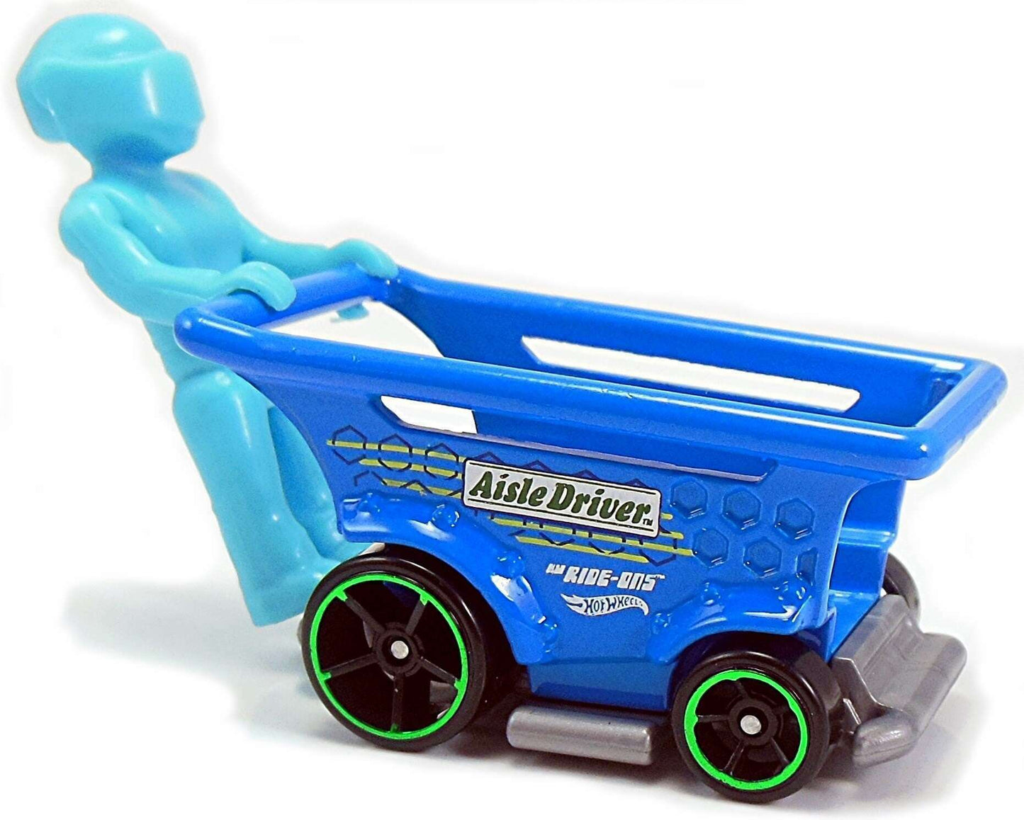 Hot Wheels 2017 - Collector # 235/365 - HW Ride-Ons 2/5 - New Models - Aisle Driver - Blue - Figures can Attach - USA Card