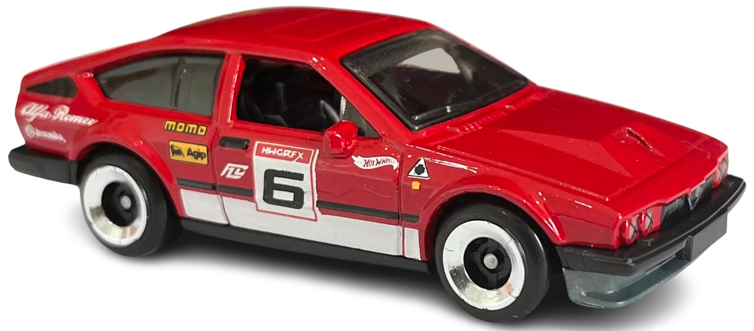 Hot Wheels 2023 - Collector # 185/250 - Retro Racers 10/10 - New Models -  Alfa Romeo GTV6 3.0 - Rosso Alfa (Red) - USA