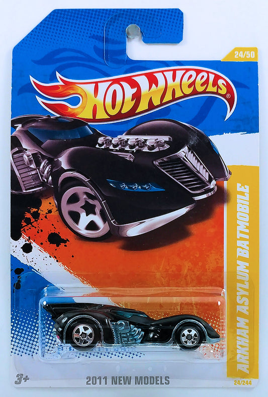 Hot Wheels 2011 - Collector # 024/244 - New Models 24/50 - Arkham Asylum Batmobile - Black - USA Card