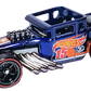 Hot Wheels 2018 - HW 50th Race Team 1/10 - Ultimate SUPER Treasure Hunts - Bone Shaker - Spectraflame Dark Blue - Real Riders - USA 50th Card