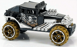 Hot Wheels 2013 - Collector # 090/250 - HW Stunt / Desert Force / New Models - Baja Bone Shaker - Black / Skull & Crossbones Flag on Door - USA Card
