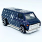 Hot Wheels 2023 - Collector # 016/250 - HW Art Cars 2/10 - 70s Van - Dark Blue / Crossword Graphics - IC