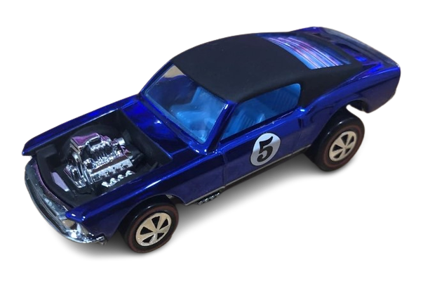 Hot Wheels 2017 - HWC Spoilers - Mustang Boss Hoss - Spectraflame Blue - '5' - Neo Classic Red Lines - Limited to 8,000