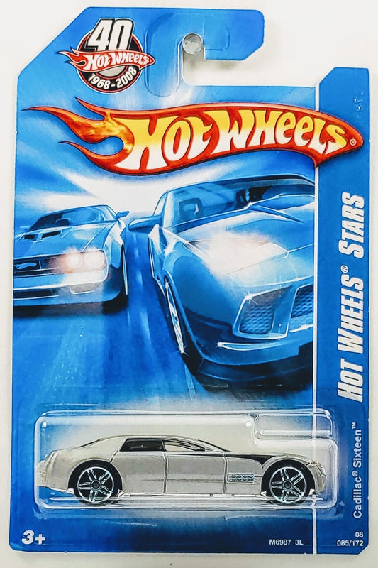 Hot Wheels 2008 - Collector # 085/172 - Hot Wheels Stars - Cadillac Sixteen - Lite Gray - IC