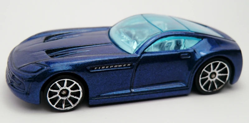 Hot Wheels 2006 - Collector # 014/223 - First Editions 14/38 - Chrysler Firepower Concept - Metallic Dark Blue - 10 Spokes - USA Card