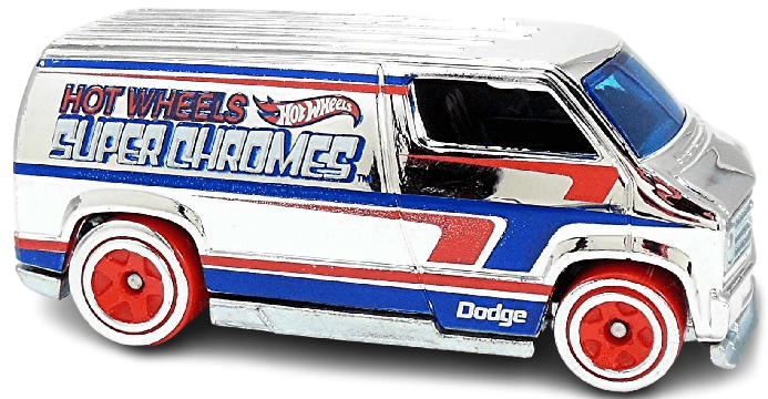 Hot Wheels 2019 - Collector # 023/250 - Super Chromes 4/5 - Custom '77 Dodge Van - Chrome - USA