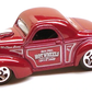 Hot Wheels 2010 - Collector # 139/240 - HW Hot Rods 1/10 - Custom '41 Willys Coupe - Red Metallic - USA Card
