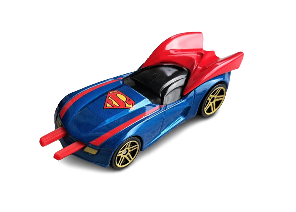 Hot Wheels 2023 - Character Cars / DC Comics - Superman - Red & Blue - Large Blister Card