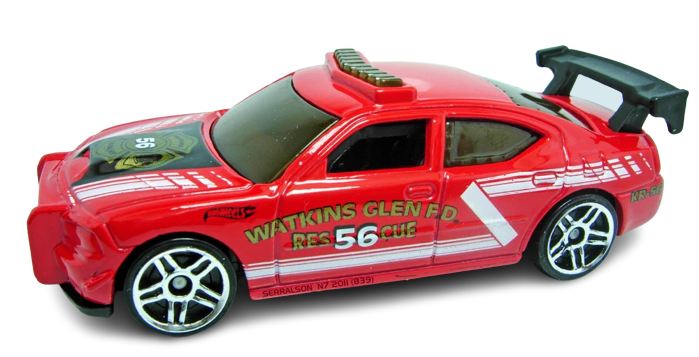 Hot Wheels 2011 - Collector # 170/244 - HW Main Street 10/10 - Dodge Charger Drift - Red - USA