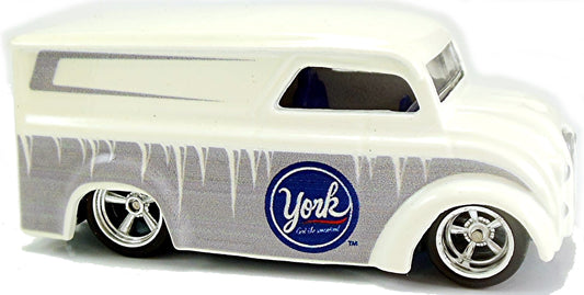 Hot Wheels 2011 - Nostalgia / Pop Culture / Hershey's - Dairy Delivery - White & Silver / York - Metal/Metal & Real Riders