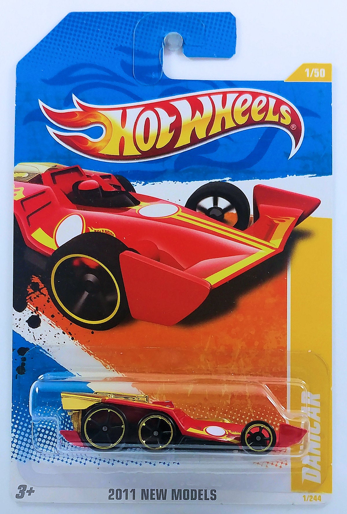 Hot Wheels 2011 - Collector # 001/244 - New Models 01/50 - Danicar (Co-Designed by Danica Patrick) - Red - USA Card