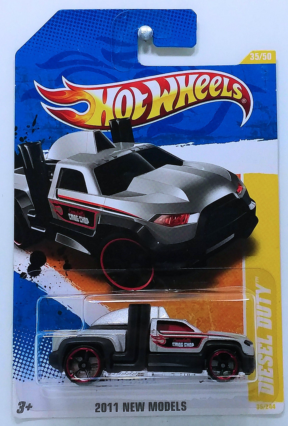 Hot Wheels 2011 - Collector # 035/244 - New Models 35/50 - Diesel Duty - Gray - USA Card