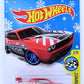 Hot Wheels 2016 - Collector # 178/250 - HW Speed Graphics 3/10 - Dodge Challenger Drift Car - Red / Dodge - PR5 Wheels - Target Exclusive - USA Snowflake Card