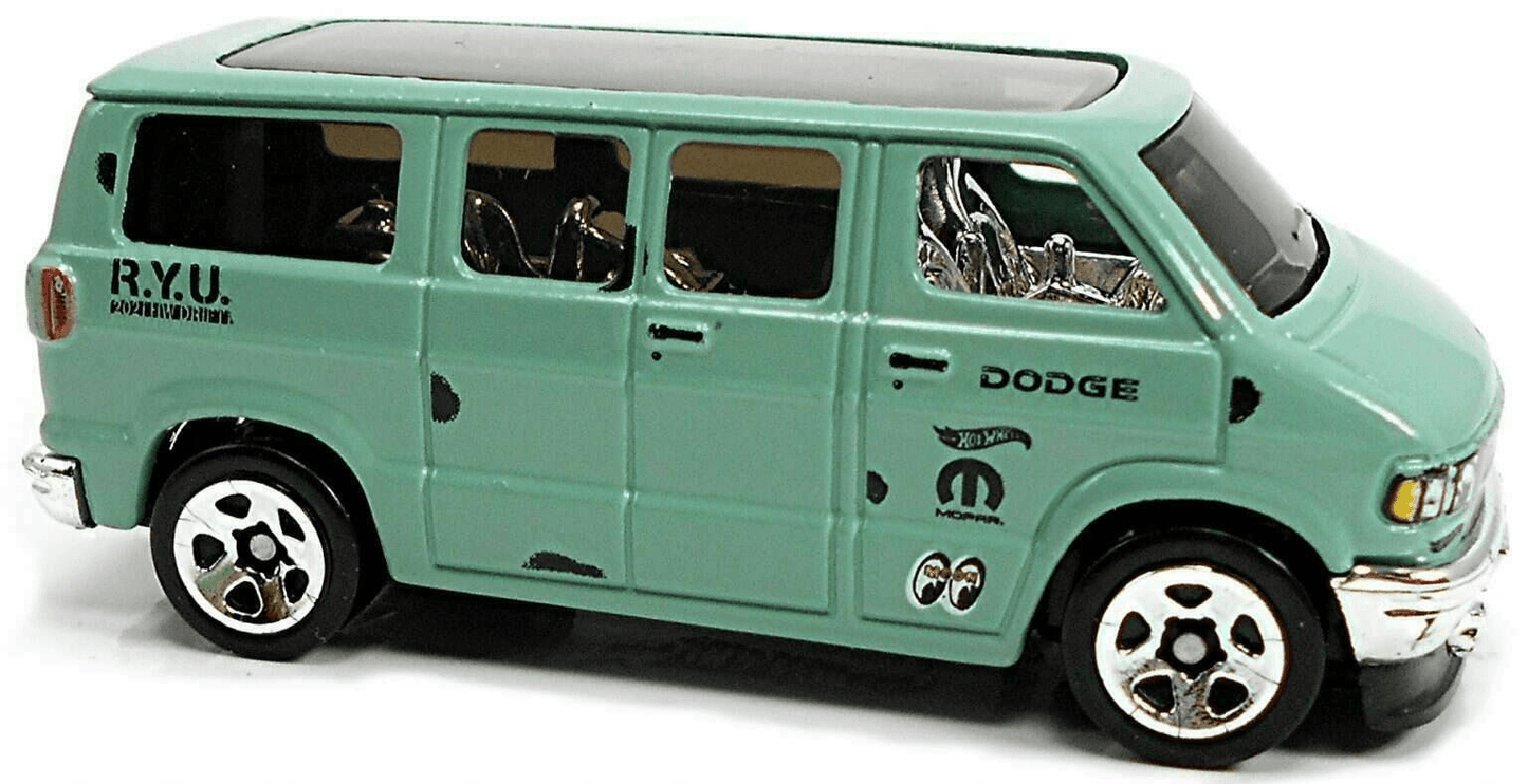 Hot Wheels 2021 - Collector # 050/250 - HW Drift 2/5 - New Models - Dodge Van - Sea Green / Mooneyes - USA