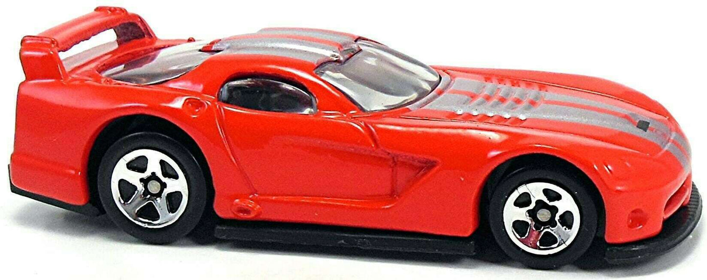 Hot Wheels 2001 - Collector # 023/240 - First Editions 11/36 - Dodge Viper GTS-R - Red / Silver Racing Stripes - USA Card