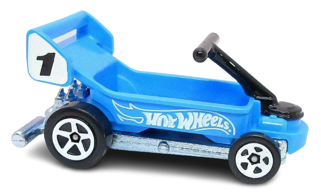 Hot Wheels 2023 - Collector # 022/250 - Experimotors 01/05 - Draggin' Wagon - Blue - "1" on Spoiler / Hot Wheels Graphics - IC