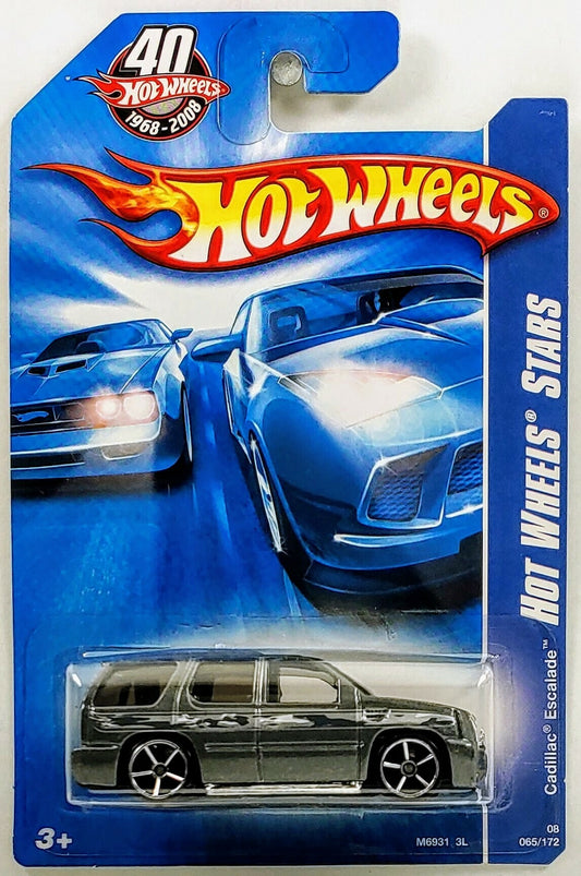 Hot Wheels 2008 - Collector # 065/172 - Hot Wheels Stars - Cadillac Escalade - Metallic Gray - OH5SP - International 40th Card