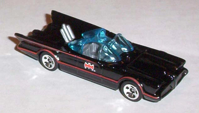 Hot Wheels 2007 - Collector # 015/156 - First Editions 15/36 - 1966 TV Series Batmobile - Black with Textured Grille - SC