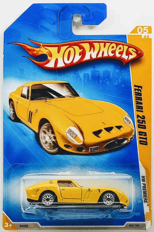Hot Wheels 2009 - Collector # 005/166 - HW Premiere 05/42 - Ferrari 250 GTO - Yellow - IC