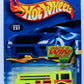 Hot Wheels 2001 - Collector # 237/240 - Fire-Eater (Fire Engine) - Day-Glo Yellow - 5 Spokes - USA Race & Win Card